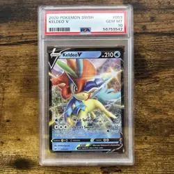 PSA 10 Gem Mint Keldeo V #053 Pokemon Sword & Shield Base - Image 1