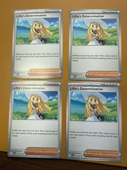 Lillie’s Determination 119/132 Mega Evolution Playset (x4) Pokemon TCG - Image 1