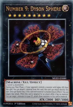 MGED-EN089 NUMBER 9: DYSON SPHERE RARE 1ST EDITION YuGiOh CARD - Image 1