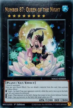 MAGO-EN059 NUMBER 87: QUEEN OF THE NIGHT RARE 1ST EDITION YuGiOh CARD - Image 1