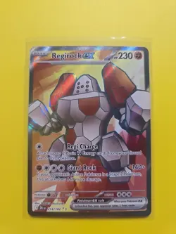 Pokemon Card Regirock EX 214/182 Destined Rivals Full Art Holo Rare NM - Image 1