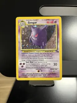Pokemon TCG Gengar Fossil Holo Card 5/62 Unlimited Rare, LP Vintage - Image 2