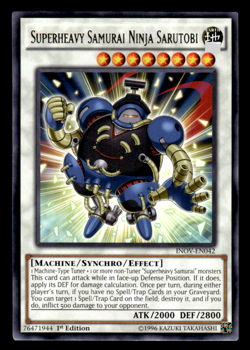 Yu-Gi-Oh TCG Superheavy Samurai Ninja Sarutobi INOV-EN042 1stRare Card NM - Image 1