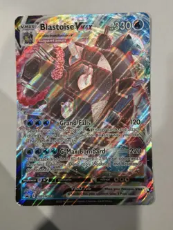 Blastoise VMAX Pokemon Card 330 HP Grandfalls G-Max Bombard - Image 1