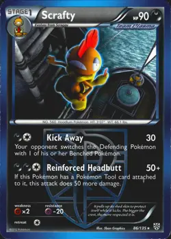 Scrafty (Team Plasma) 86/135 Rare Plasma Storm Lightly Played Pokemon Card - Image 1