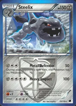 Steelix (Team Plasma) 79/116 Rare Plasma Freeze Lightly Played Pokemon Card - Image 1