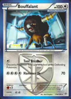 Bouffalant (Team Plasma) 114/135 Rare Plasma Storm Lightly Played Pokemon Card - Image 1