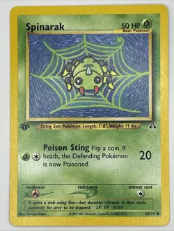 Pokemon Card - Neo Discovery 64/75 - SPINARAK (common) **1st Edition** - NM - Image 1