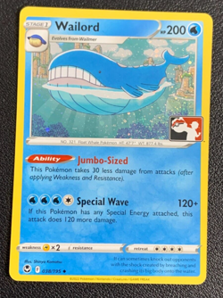 Wailord 038/195 Play! Prize Pack Series 3 Cosmos Holo Promo Pokemon TCG Card NM - Image 1