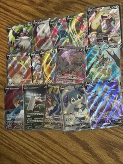 POKEMON TCG FULL ART HOLO V LOT OF 15 CARDS NM/LP - Image 1