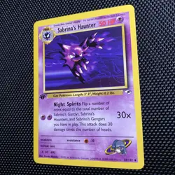 Pokemon Card - Sabrina's Haunter Gym Heroes 58/132 1st Edition LP-Free Shipping - Image 2