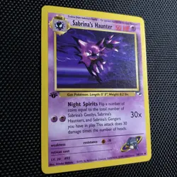 Pokemon Card - Sabrina's Haunter Gym Heroes 58/132 1st Edition LP-Free Shipping - Image 3