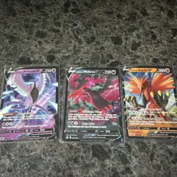 Galarian Articuno V, Zapdos V, & Moltres V Chilling Reign V Card Full Set - Image 1