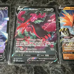 Galarian Articuno V, Zapdos V, & Moltres V Chilling Reign V Card Full Set - Image 3