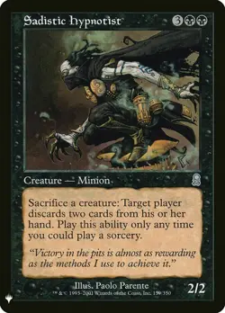 mtg magic sadistic hypnotist ENGLISH mystery booster list hypnotiseur sadique - Image 1