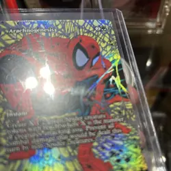Magic The Gathering Spider-Man Arachnogenesis FOIL BODERLESS MYTHIC 0031 NM - Image 2