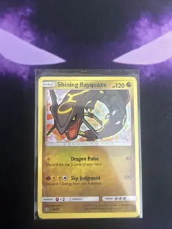 Pokemon TCG Shining Rayquaza Card Shining Legends Holo Rare 56/73 - Image 3