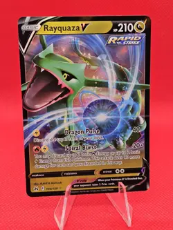 Rayquaza V 100/159 Crown Zenith Extended Art Ultra Rare Holo Pokemon TCG 2023 NM - Image 1