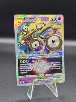Pokemon TCG Unown VSTAR 066/195 Silver Tempest Extended Art Ultra Rare Holo - Image 1