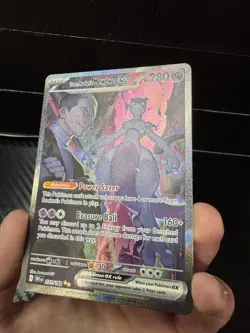 Team Rocket's Mewtwo ex SIR 231/182 Sv10: Destined Rivals Holo Pokemon TCG - Image 4