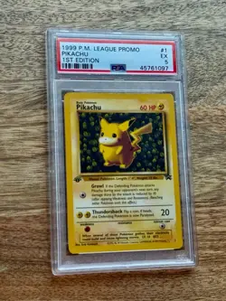 1st Edition Promotional Ivy Pikachu 1999 "P.M. League" PSA 5 (EX) Pokemon - Image 1