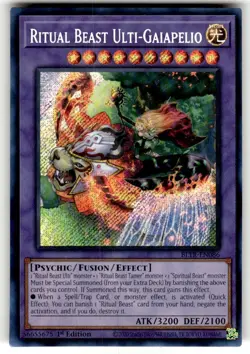 Yugioh! Ritual Beast Ulti-Gaiapelio - BLTR-EN086 - Secret Rare - 1st Edition NM - Image 1