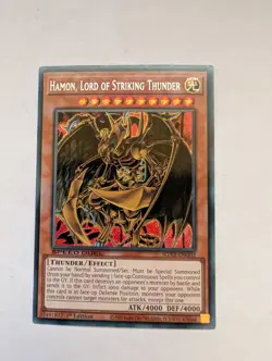 Yugioh Hamon, Lord of Striking Thunder SGX3-ENG02 Speed Secret Rare 1st Ed NM - Image 1
