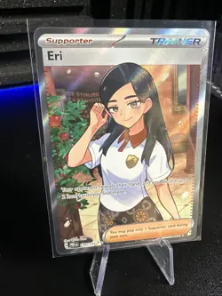 Pokemon TCG Prismatic Evolutions Eri Full Art Trainer Ultra Rare Card 136/131 - Image 2