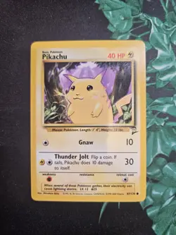 Pokemon TCG Pikachu 87/130 Base Set 2 Common Card Near Mint - Clean - Image 1