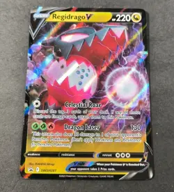 Pokemon Regidrago V Black Star Promo Holo Card SWSH281 NM - Image 1