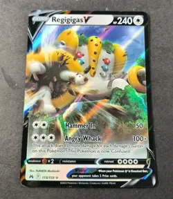 Pokemon Crown Zenith Regigigas V Ultra Rare Card 113/159 NM - Image 1
