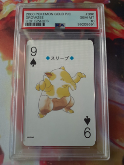 Pokemon Gold Ho-oh Back Drowzee 9 of Spades Poker Deck Playing Card PSA 10 POP 5 - Image 1