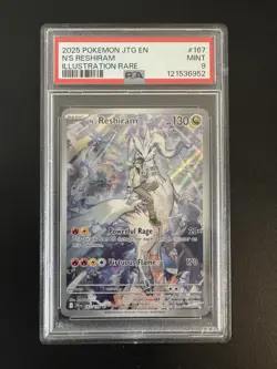 PSA 9 Pokemon TCG N's Reshiram 167/159 Journey Together Secret Rare Card - Image 1
