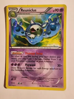 Pokemon TCG Dragons Exalted Reuniclus 126/124 Secret Rare Holo Card LP Condition - Image 1