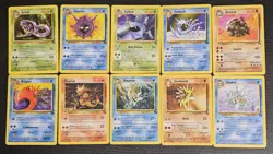 1999 Pokemon Fossil Incomplete Set of 30 Uncommon & Common Cards - LP/MP - Image 1