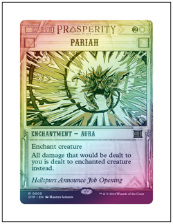 1x Pariah, Foil, Breaking News Showcase Art, Magic MTG NM - Image 1