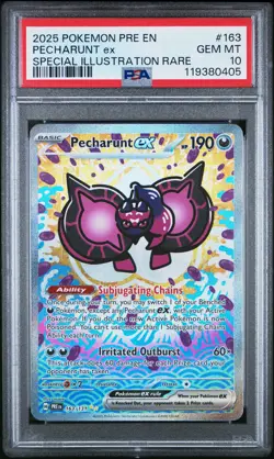 2025 POKEMON PRE EN-PRISMATIC EVOLUTIONS #163 PECHARUNT EX PSA 10 - Image 1