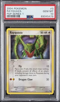 2004 POKEMON POP SERIES 1 #3 RAYQUAZA PSA 10 - Image 1