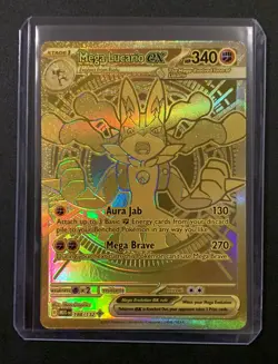 Mega Lucario EX 188/132 - Gold Rare - Mega Evolution Base Set - Pokemon TCG 2 - Image 1