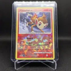 Pokemon Chimchar Cracked Ice Reverse Holo 12/17 POP Series DP 2008 | LP - Image 1