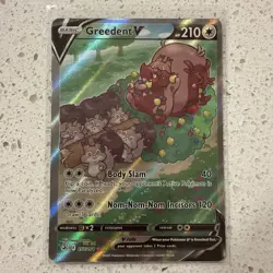 Greedent V (Alternate Full Art) 257/264 Swsh08: Fusion Strike Holo Pokemon - Image 1