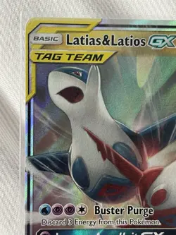 Pokemon Latias & Latios GX 113/181 Holo Rare Tag Team Sun & Moon Team Up - NM - Image 2