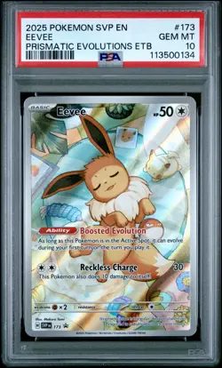 2025 POKEMON SVP EN-SV BLACK STAR PROMO #173 EEVEE PSA 10 - Image 1