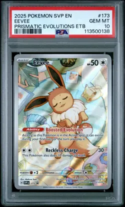 2025 POKEMON SVP EN-SV BLACK STAR PROMO #173 EEVEE PSA 10 - Image 1