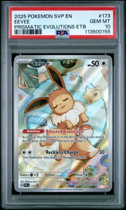2025 POKEMON SVP EN-SV BLACK STAR PROMO #173 EEVEE PSA 10 - Image 1