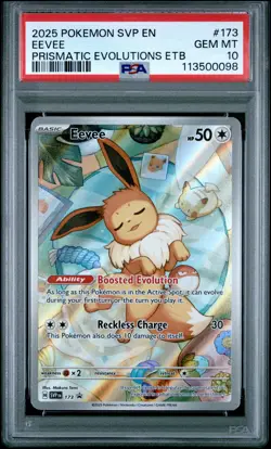 2025 POKEMON SVP EN-SV BLACK STAR PROMO #173 EEVEE PSA 10 - Image 1
