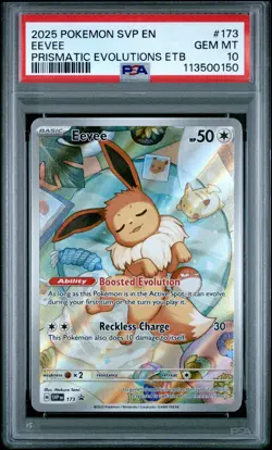2025 POKEMON SVP EN-SV BLACK STAR PROMO #173 EEVEE PSA 10 - Image 1