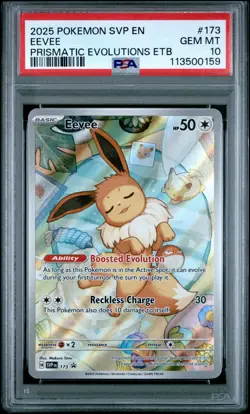 2025 POKEMON SVP EN-SV BLACK STAR PROMO #173 EEVEE PSA 10 - Image 1