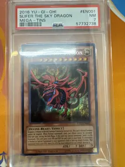 YuGiOh 2016 Mega Tin Slifer the Sky Dragon Limited Edition CT13-EN001 PSA 7 NM - Image 1