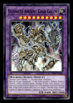 Yugioh Ultimate Ancient Gear Golem LED2-EN036 Common 1st Edition NM - Image 1